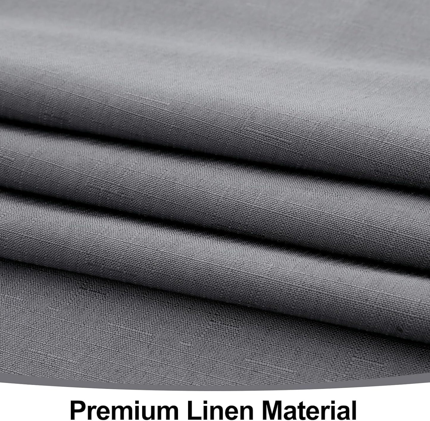 Rectangle Table Cloth Linen Textured, Waterproof Spillproof Anti-Wrinkle Burlap Tablecloth, Washable Decorative Fabric Table Cover for Dining, Party, Banquet, 52 X 70 Inch, Grey