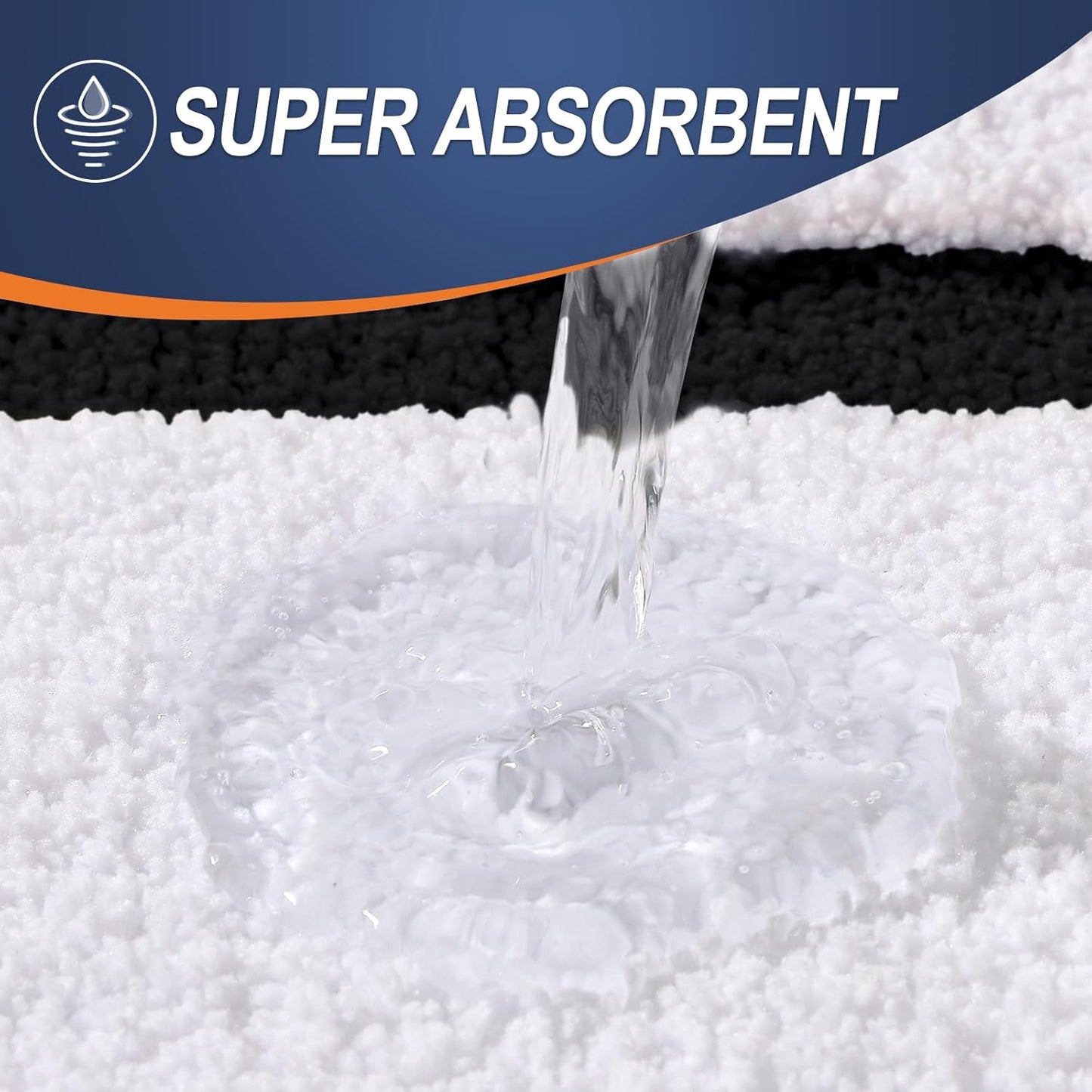 Bathroom Rugs Mat 32X20, Extra Soft Absorbent Microfiber Bath Rugs, Rubber Backing, Quick Dry, Machine Washable Bath Mats for Bathroom Floor, Tub and Shower, Home Decor Accessories, Black