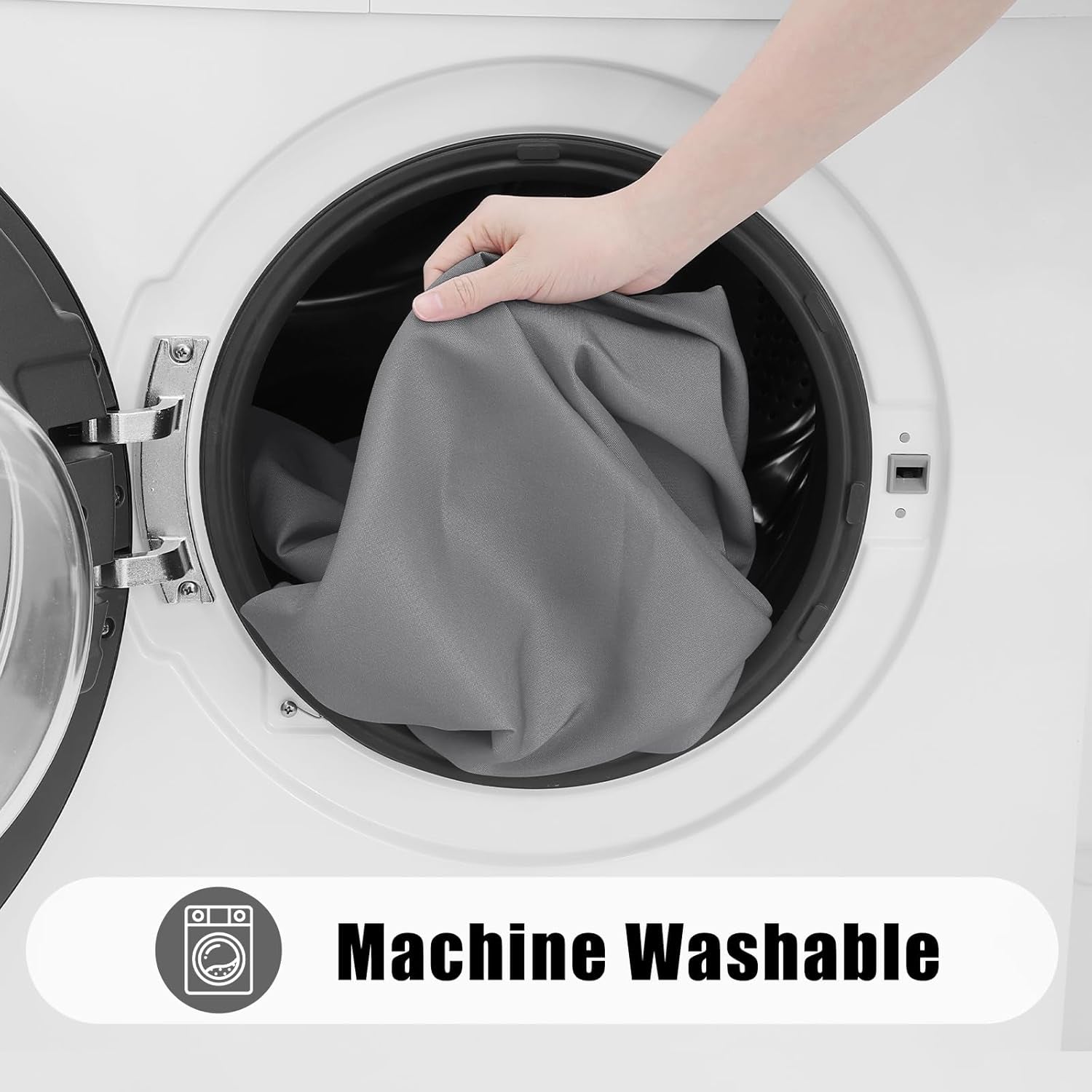 2 Pack Rectangle Picnic Table Cloth, Waterproof Elastic Fitted Tablecloths, Washable Polyester Rectangular Patio Table Cover for Camping, Indoor and Outdoor (Grey, 30"X48")