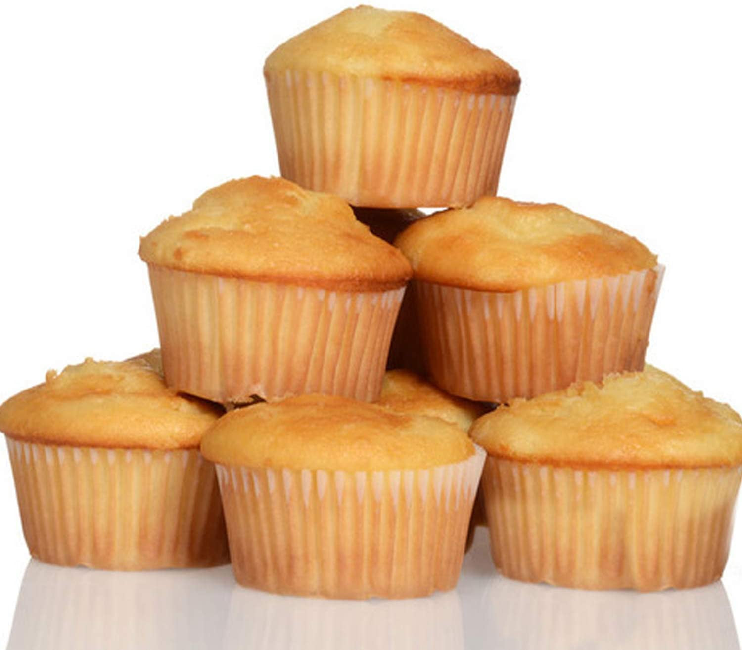 Premium Grease-Proof Natural Cupcake Liners, 500 Count - Food-Grade Baking Cups for Cupcakes, Muffins, and Nuts, Odor-Free