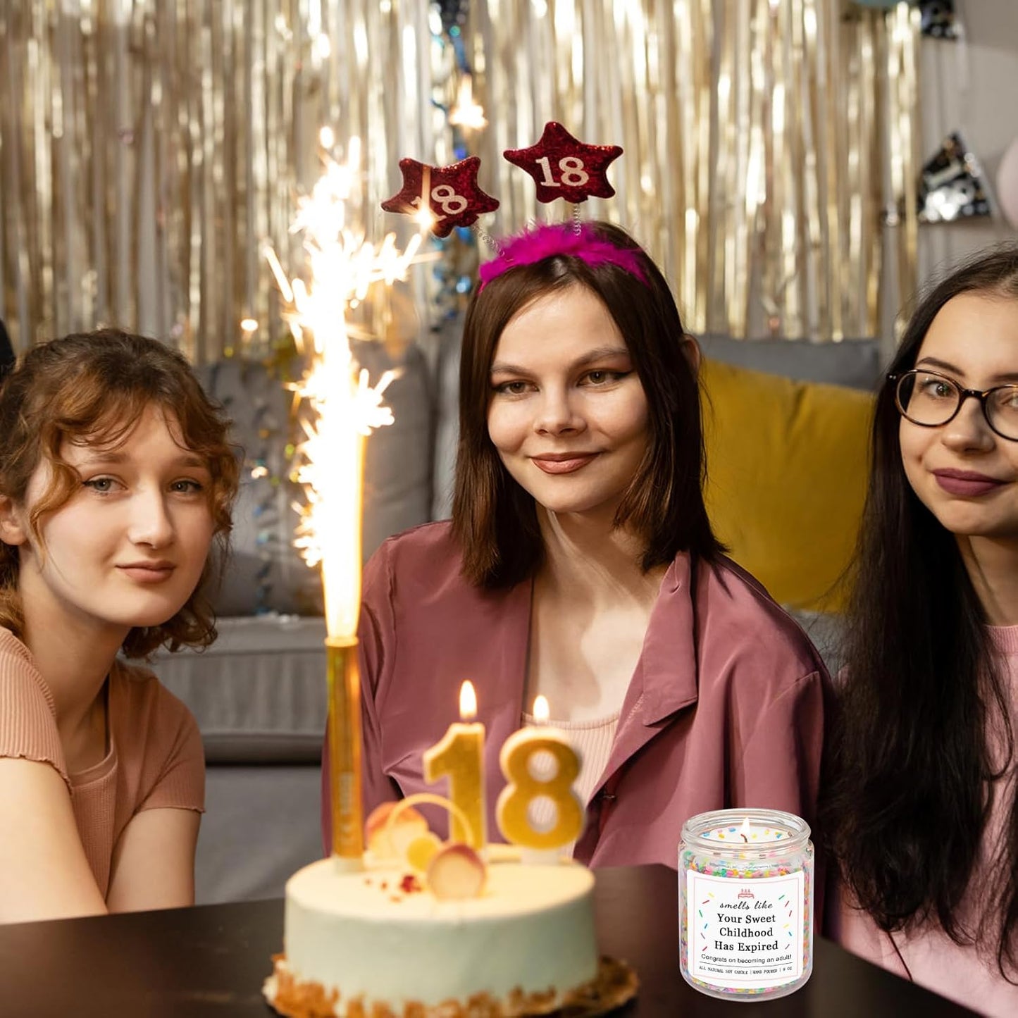16Th 17 18Th Birthday Gifts for Girls, Birthday Gifts for 16 17 18 Year Old Girls, High School Graduation Gift for Teens Girls 16-18, (Vanilla Birthday Cake Scent with Sprinkles)