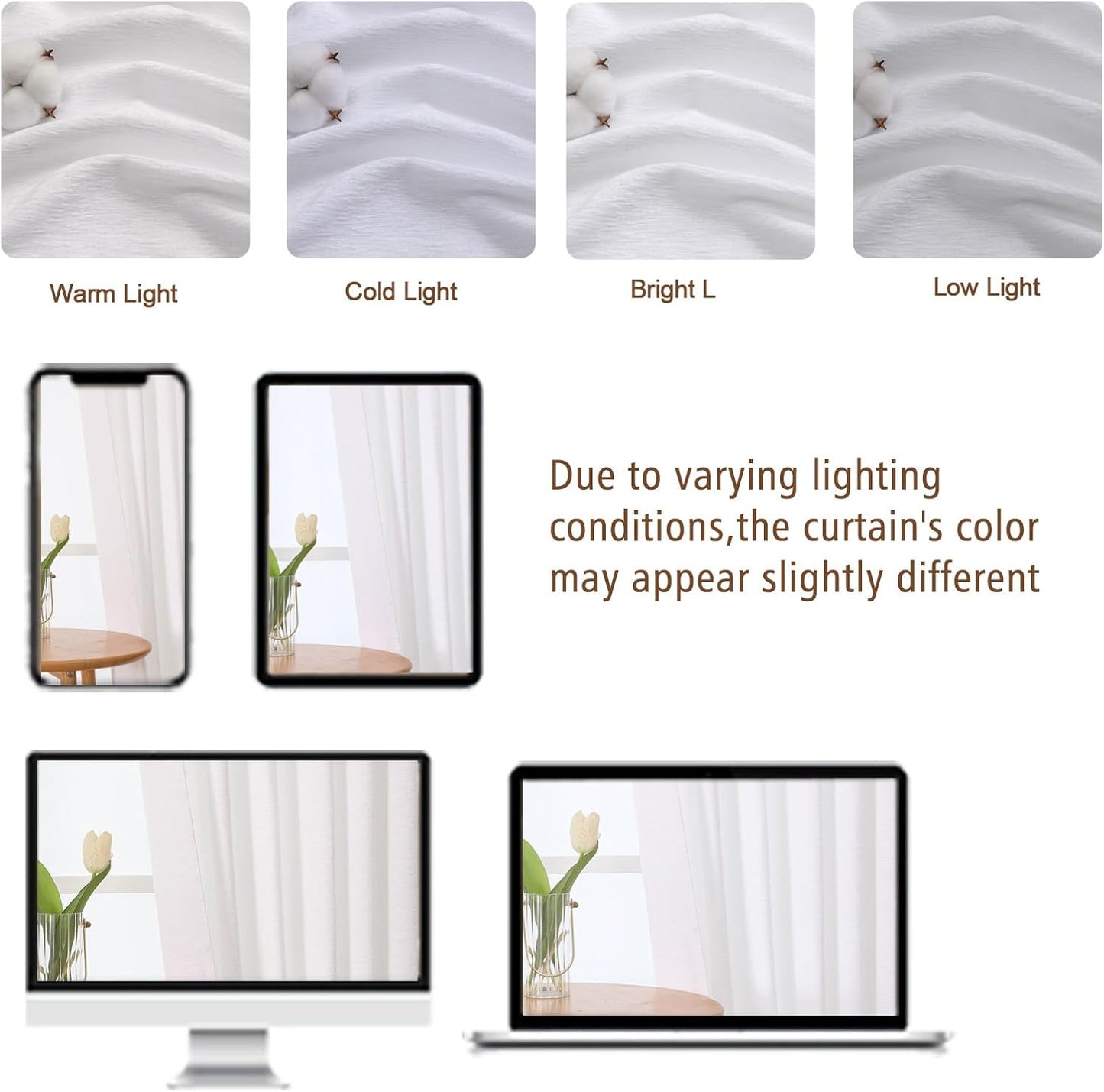 Chenille White Kitchen Curtains 36 Inch Length, Light Filtering Luxury Short Cafe Curtains, Velvet Rod Pocket Half Window Curtain for Bathroom Basement RV Camper, 30Wx36L Inch, 2PCS