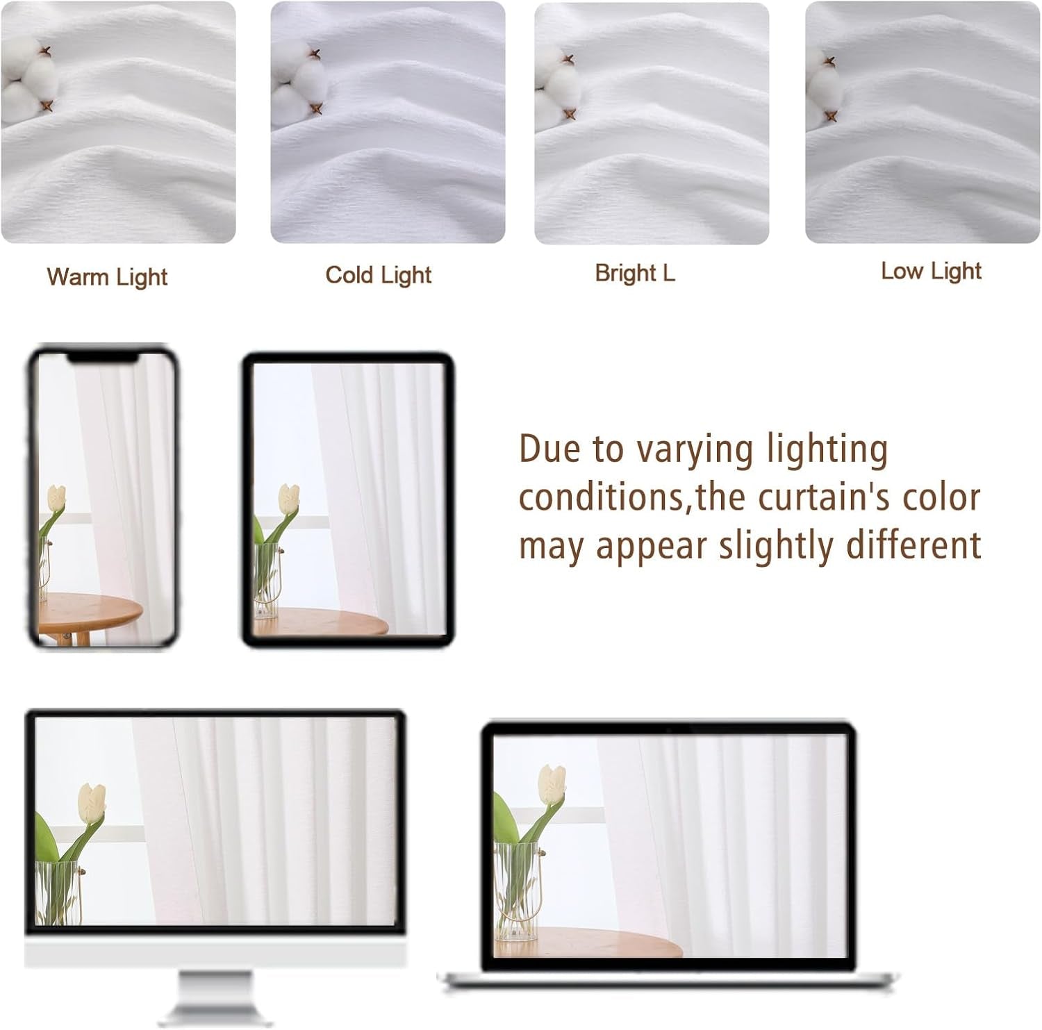 Chenille White Kitchen Curtains 36 Inch Length, Light Filtering Luxury Short Cafe Curtains, Velvet Rod Pocket Half Window Curtain for Bathroom Basement RV Camper, 30Wx36L Inch, 2PCS