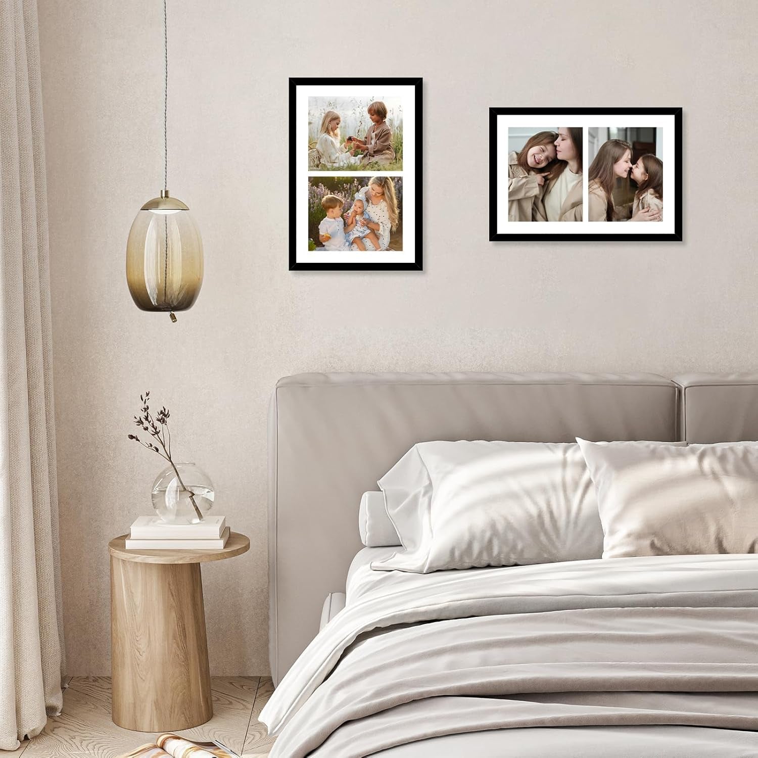 12X18 Double 8X10 Picture Frame, Display 2 8X10 Photos or 12X18 Picture, Two Opening 8 X 10 Collage Frame for Wall Hanging, 8 by 10 Multi Photo Frame, Black