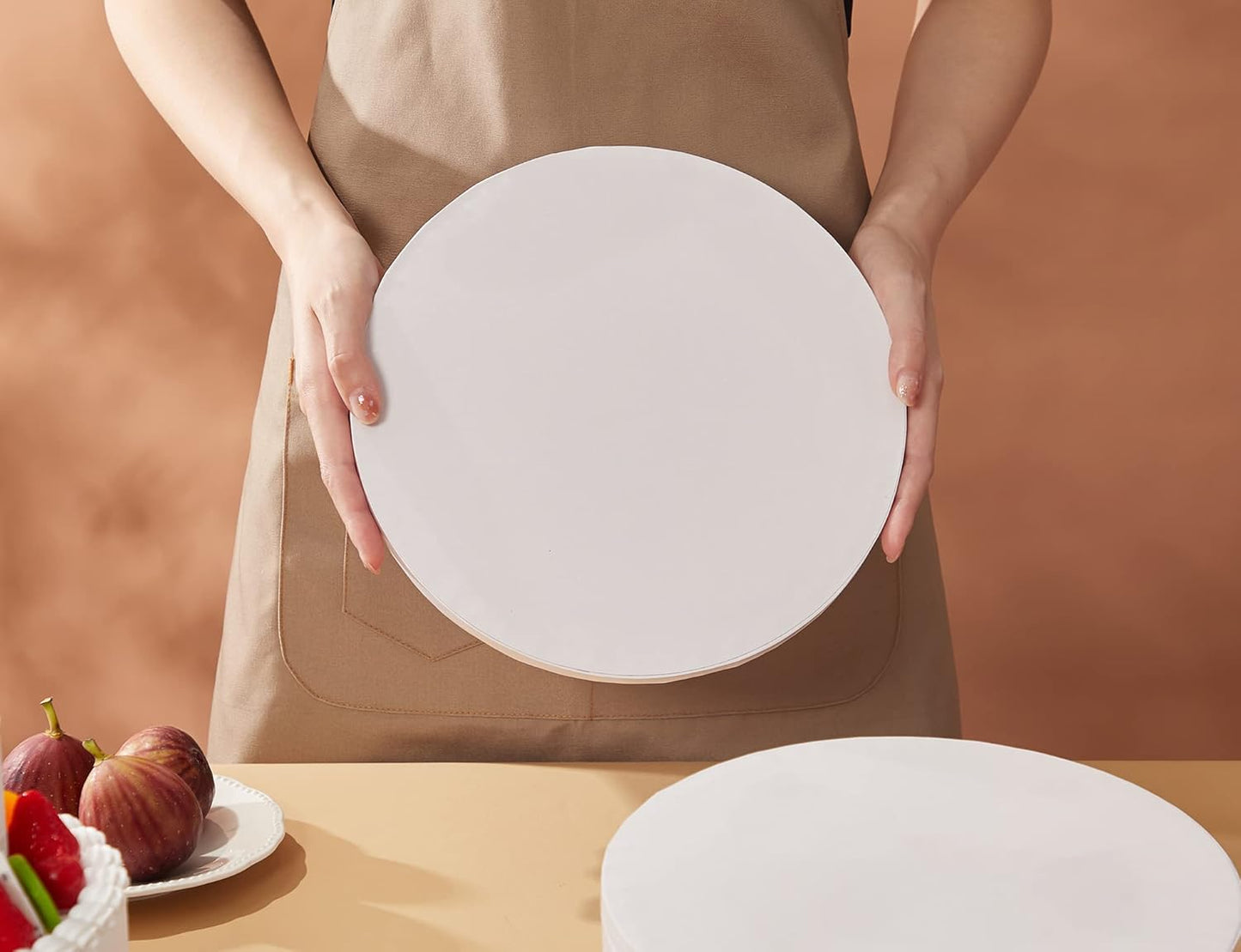 Cake Boards Drums 12 Inch Round, 1/2" Thick Decorating Supplies White 6-Pack Sturdy Corrugated Cardboard Base, Base Para Pastel