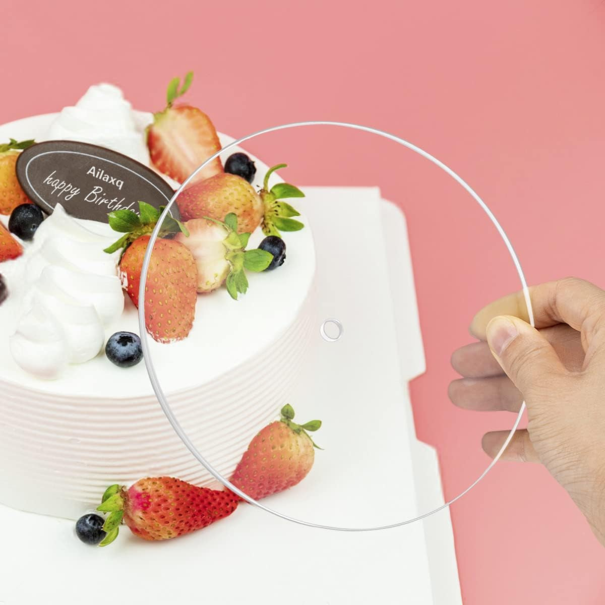 Acrylic Round Cake Discs Set (6.5”, 8.5”, 10.5”) with Dual Circles for Each Size, Includes Comb Icing Scraper and Edge Smoother Cream Scraper