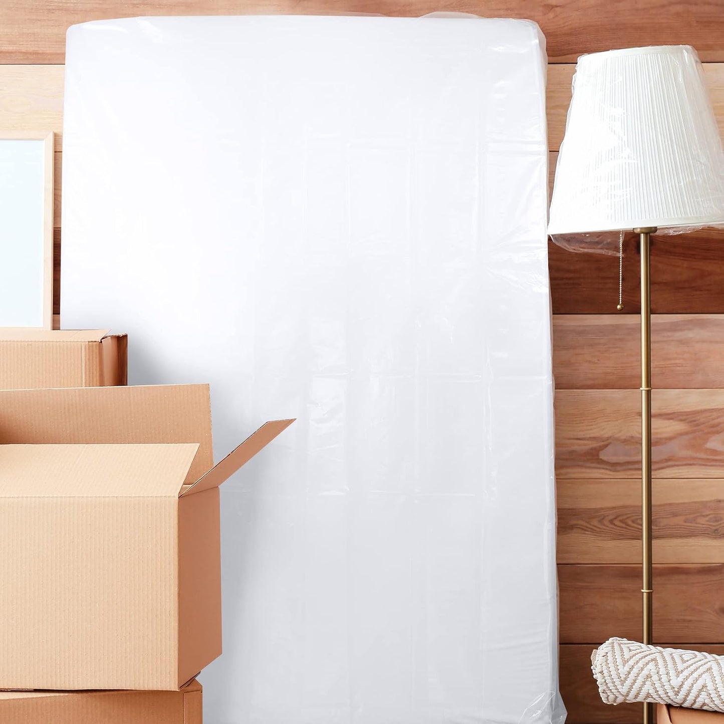 Mattress Bag for Moving King Size Mattress Storage Bag, Plastic Mattress Encasement Cover, Fits Mattresses up to 14 Inches