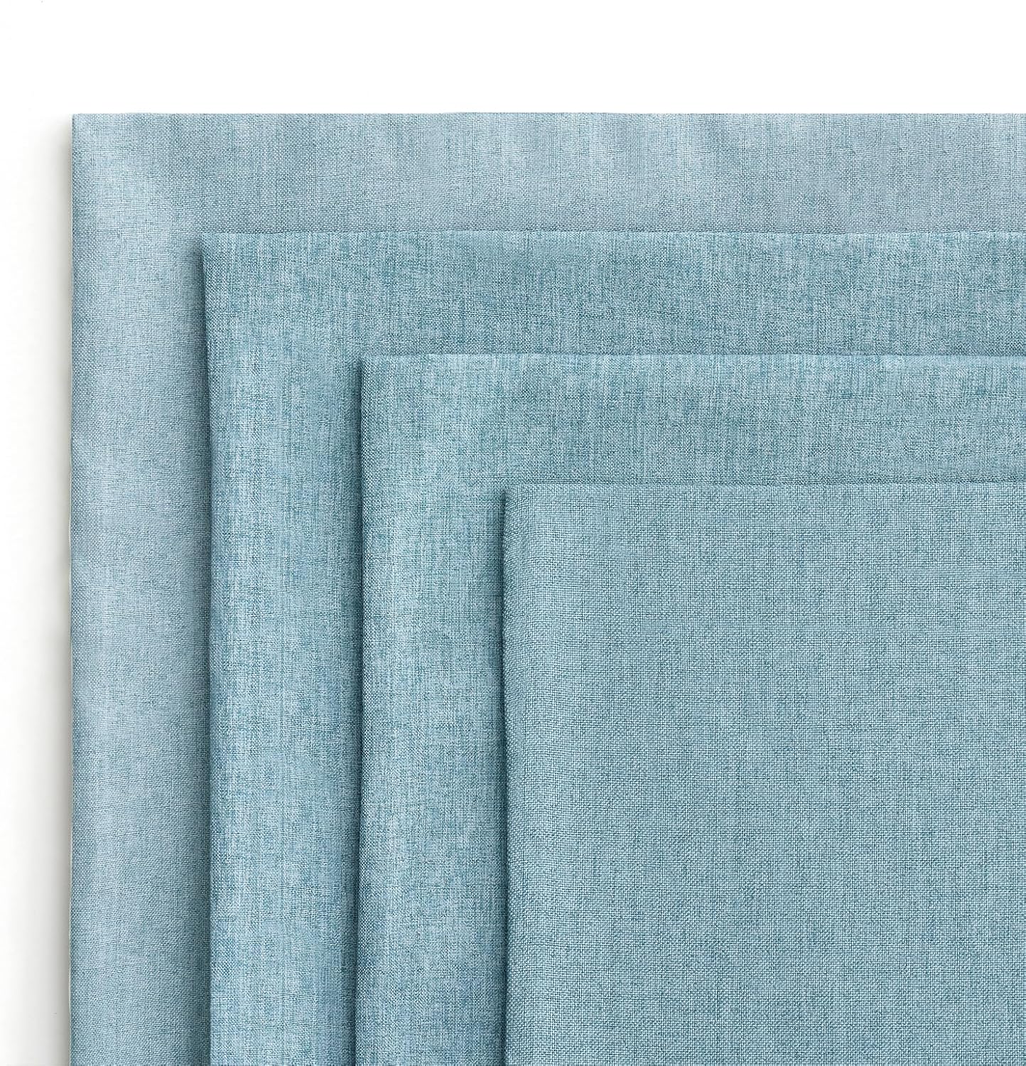 Pack of 4 Decorative Outdoor Throw Pillow Covers Linen Waterproof Pillow Covers Farmhouse Cushion Cases for Patio Garden Tent Balcony Couch Sofa 18X18 Inch Blue Gray