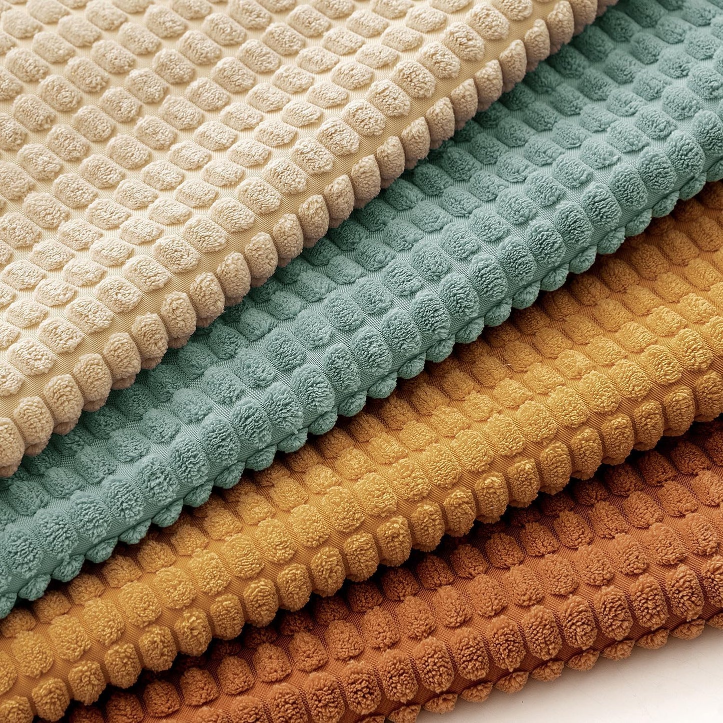 Boho Farmhouse Decorative Pillow Covers 18X18 Inch Set of 4 Rustic Modern Fall Home Decor Couch Home Decor Couch Throw Pillows Summer Corduroy Pillowcases for Sofa Living Room Bed Orange/Teal