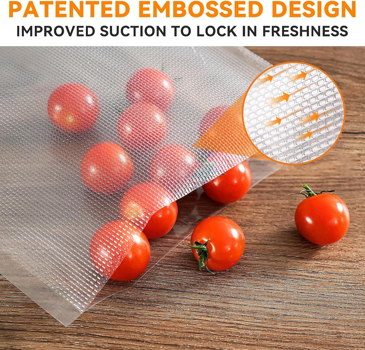 Vacuum Sealer Bags – 100 Count (6″×10″ & 8″×12″), Heavy-Duty Bpa-Free Food Storage Bags, Puncture-Resistant, Freezer & Sous Vide Safe, Compatible with All Vacuum Sealers