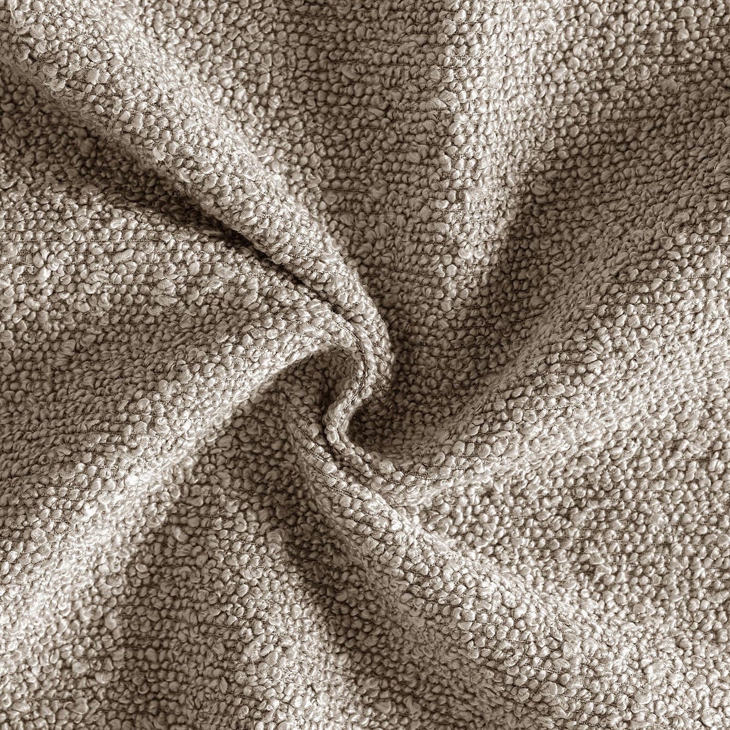 18X18 Inch Decorative Pillow Covers for Couch Bed Set of 2 Textured Boucle Neutral Throw Pillows Light Taupe Accent Solid Cushion Pillowcase Cozy Soft Sofa Livingroom Home Decor