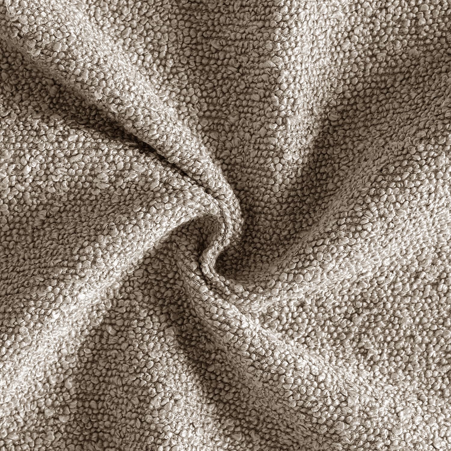 18X18 Inch Decorative Pillow Covers for Couch Bed Set of 2 Textured Boucle Neutral Throw Pillows Light Taupe Accent Solid Cushion Pillowcase Cozy Soft Sofa Livingroom Home Decor