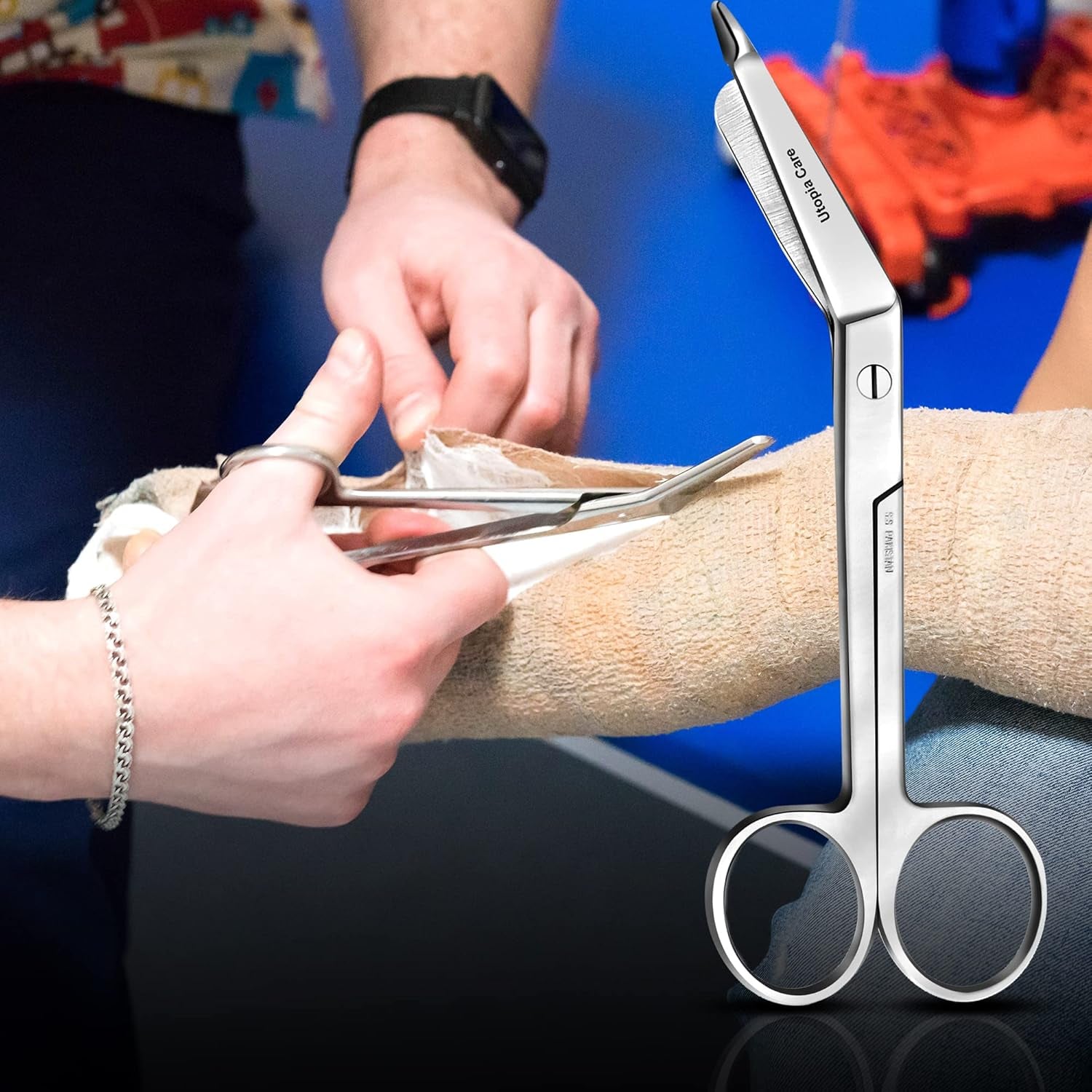 Bandage Scissors, 5.5 Inch Stainless Steel Shears for First Aid and Professional Use – Silver