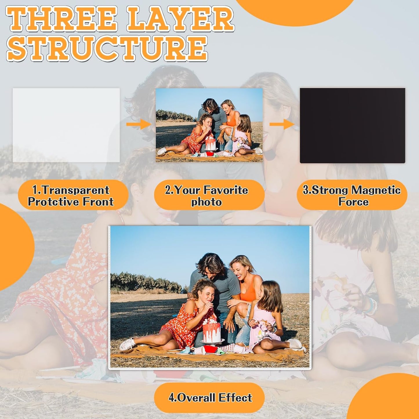 15-Pack Magnetic Picture Frames 2.5x3.5 Inches, Reusable Pocket Photo Holders for Refrigerators and Lockers, Ideal for Home, Office, School, and Celebrity Photo Displays