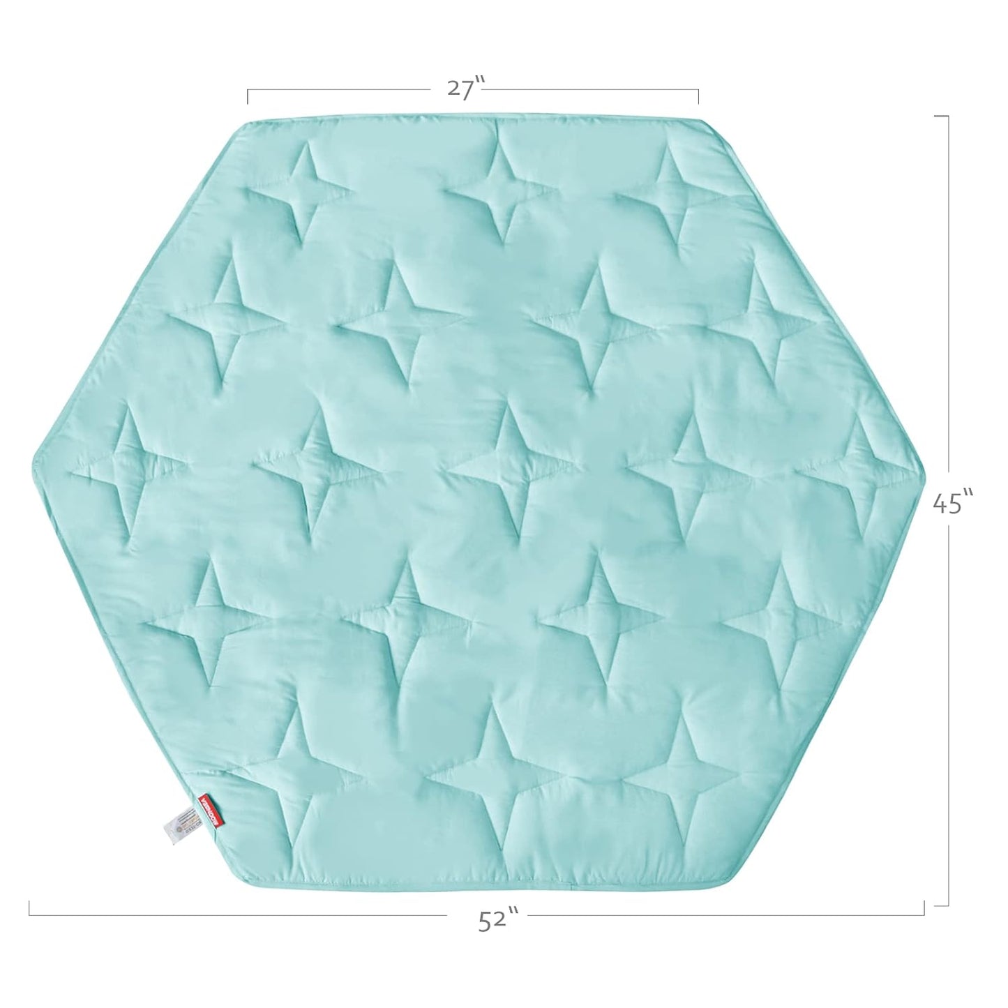 Hexagon Playpen Mattress Mat Blue, Non Slip Playpen Mat for Regalo Play Yard 6 Panel Playpen, Fit Hiccapop 53" Playpod Portable Playard, Kids Tent Mat Hexagon