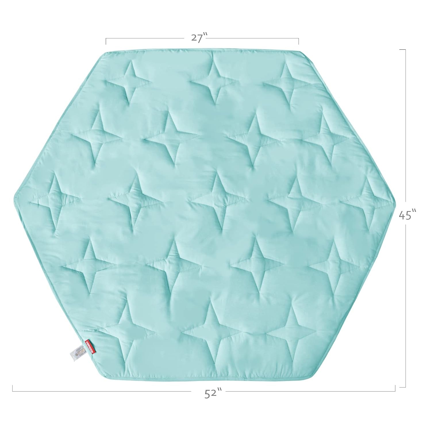 Hexagon Playpen Mattress Mat Blue, Non Slip Playpen Mat for Regalo Play Yard 6 Panel Playpen, Fit Hiccapop 53" Playpod Portable Playard, Kids Tent Mat Hexagon