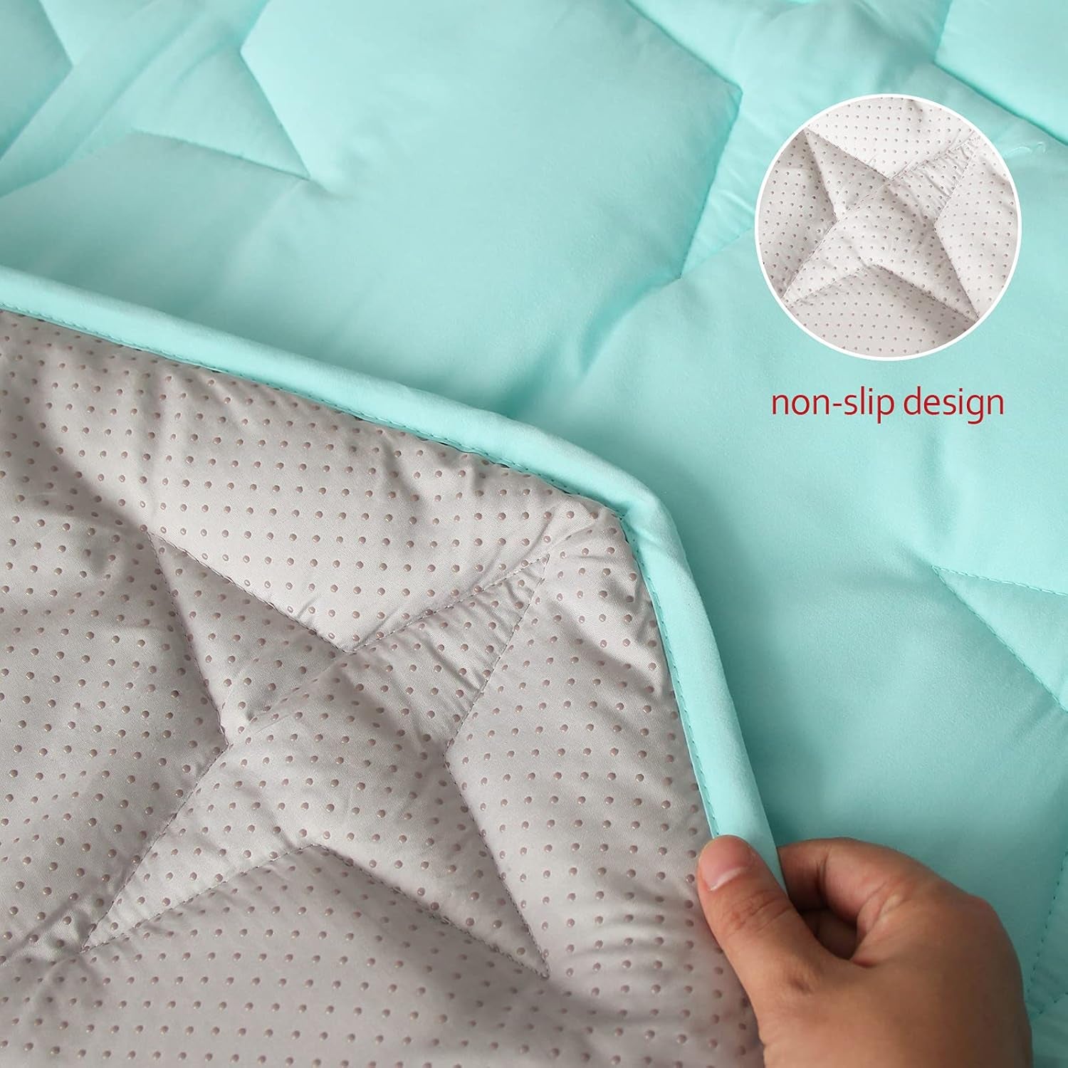 Hexagon Playpen Mattress Mat Blue, Non Slip Playpen Mat for Regalo Play Yard 6 Panel Playpen, Fit Hiccapop 53" Playpod Portable Playard, Kids Tent Mat Hexagon