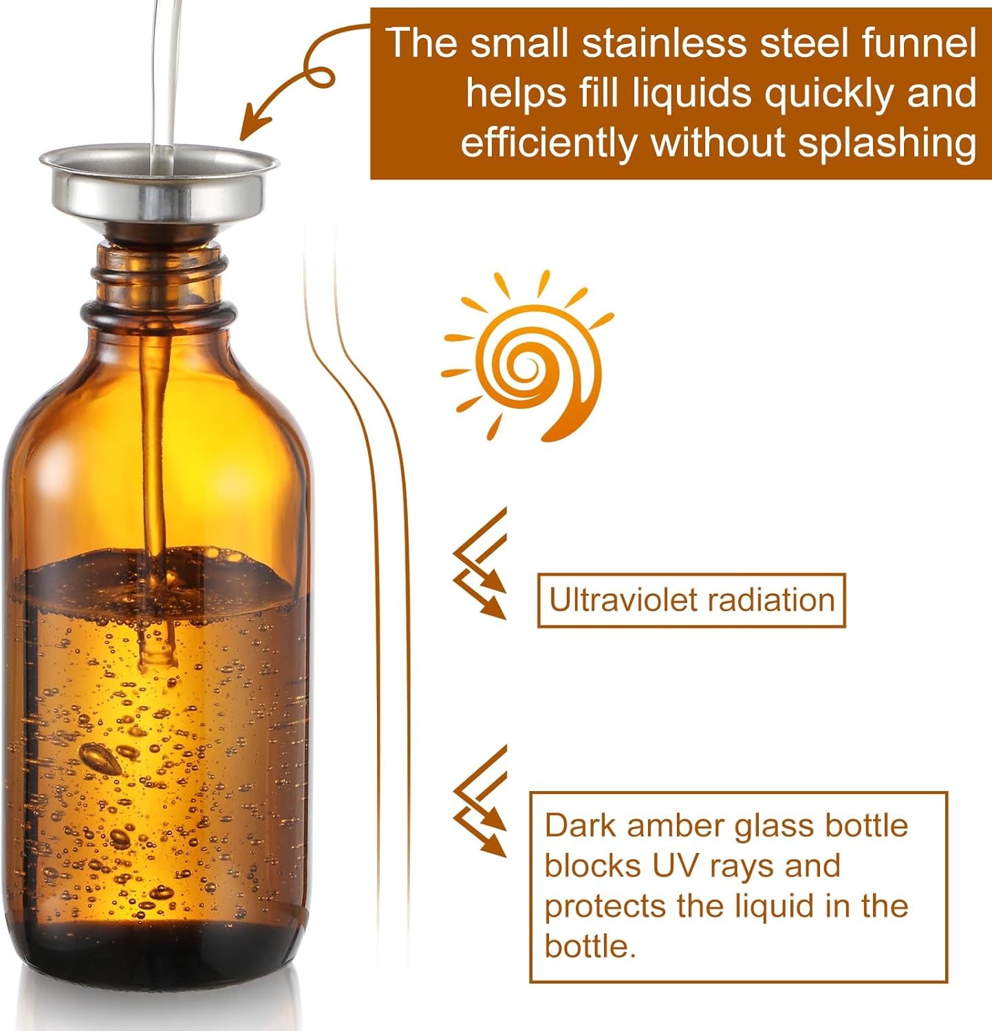 4 Oz Dark Amber Glass Dropper Bottles with Measured Dropper, 4 Pack- 120Ml Thick Tincture Bottle with Measurement Eye Droppers, Leakproof Essential Oils Bottle for Health, Personal Care & Beauty