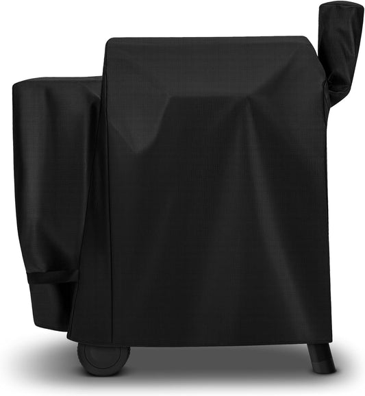 Pellet Grill Cover Compatible with Traeger 22 Series, Lil Tex, Outdoor Full Length Pellet Smoker Cover, Unique UV Resistant Waterproof Vinyl Exterior with Polyester Lining