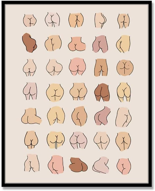 Funny Bathroom Signs Wall Art Boho Bathroom Wall Decor Mid Century Modern Art Bathroom Poster Boho Bathroom Artwork Gift (11X14 INCH)