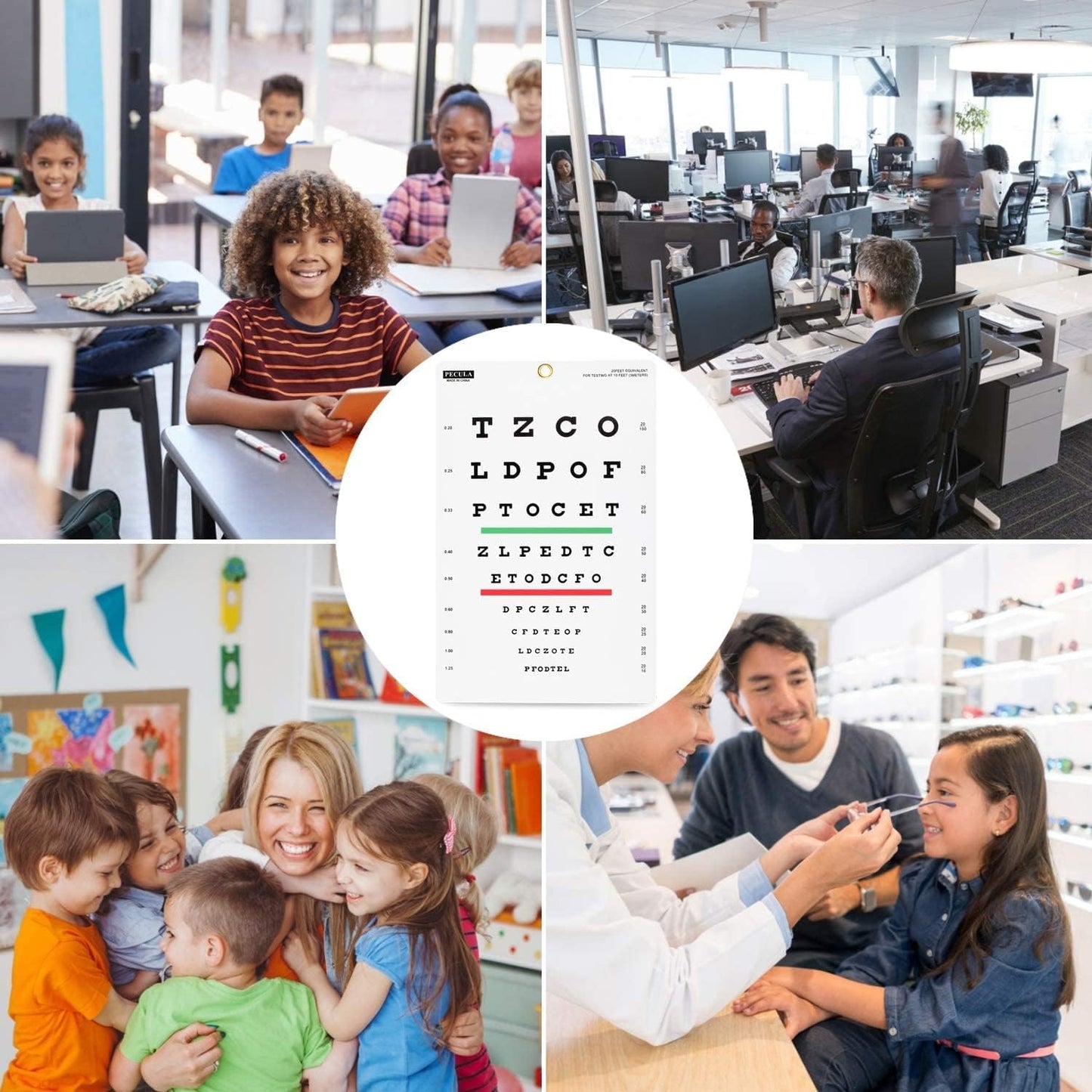 Snellen Chart, Wall Chart for Eye Exams - 10 Ft 9 X 14 In