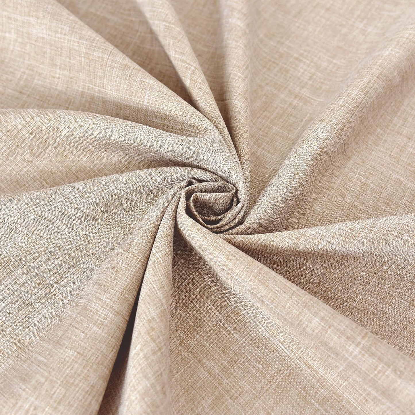 Faux Linen Beige Tablecloths 60 x 84 Inch - Set of 2 Neutral Covers for Rectangular Tables, Ideal for Dining, Weddings, Parties, Farmhouse Decor, and Outdoor Picnics