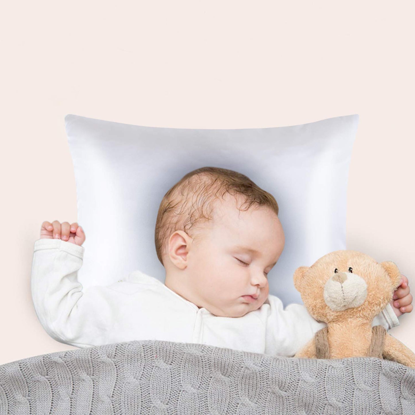 2 Pack Zippered Satin Toddler Pillowcases, 13X18 Inches, Luxury and Silky Soft Travel Zip Pillow Cases for Boys and Girls, Pink