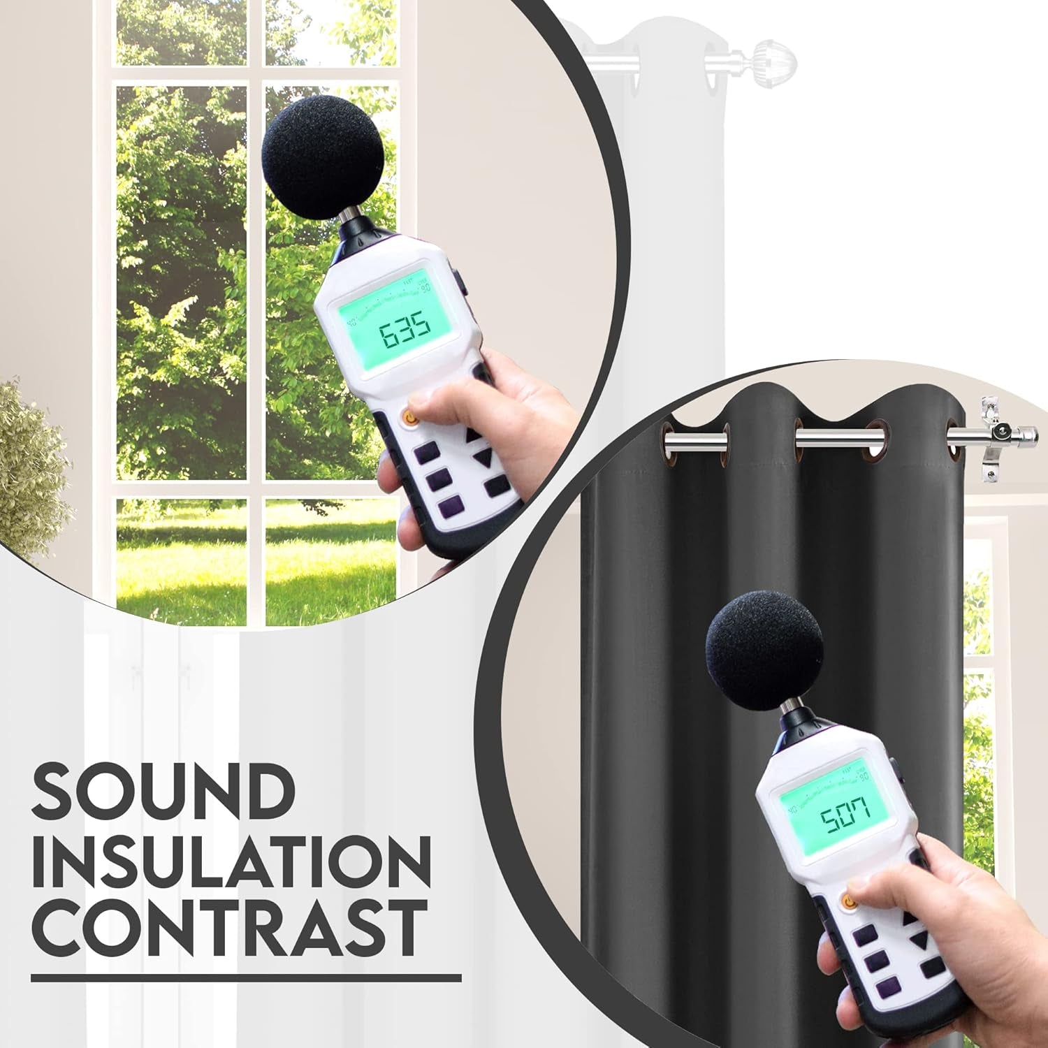 Blackout Curtains for Bedroom, Grommet Window Curtains 63 Inch Length 2 Panels Thermal Insulated Drapes for Living Room (Grey, 42W X 63L Inches)