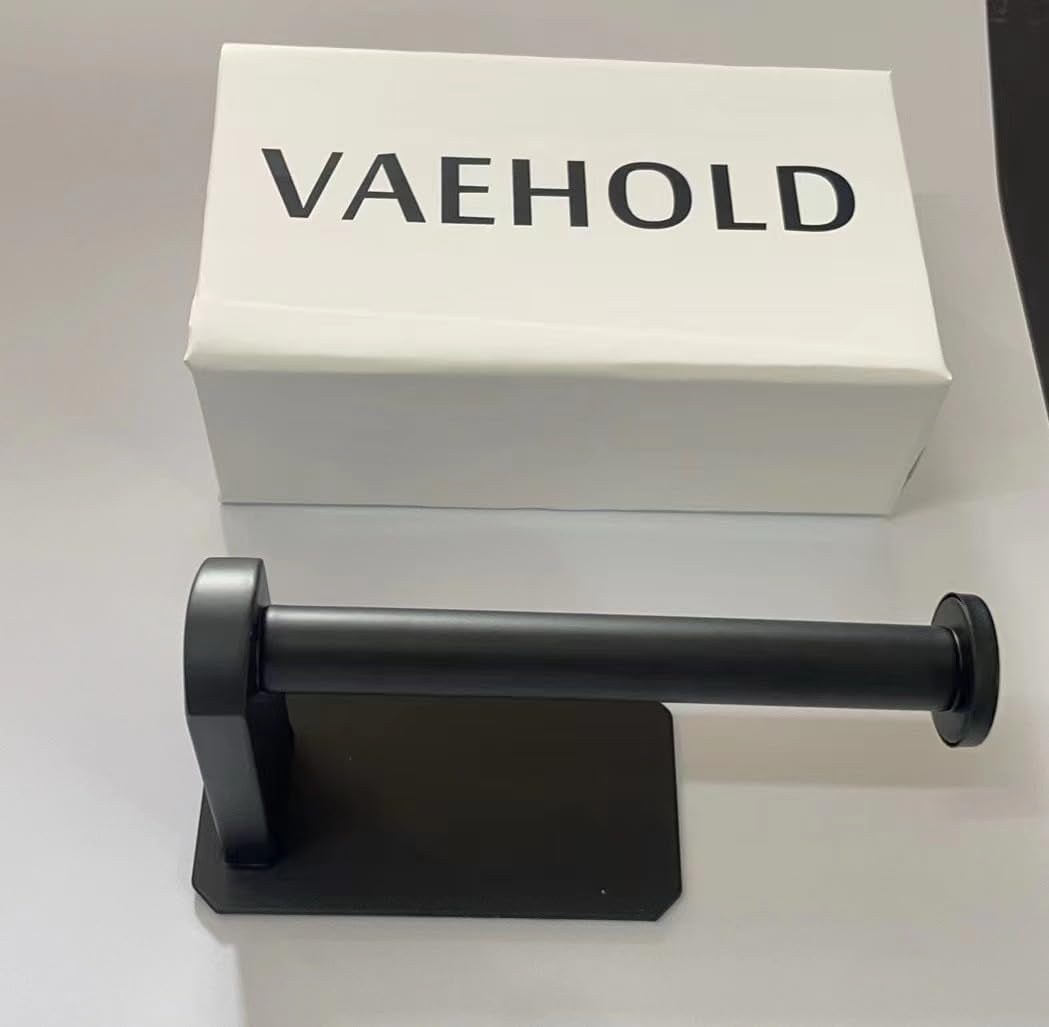 Self Adhesive Toilet Paper Holder Kitchen Washroom Adhesive Toilet Roll Holder No Drilling for Bathroom Stick on Wall Stainless Steel Brushed Black