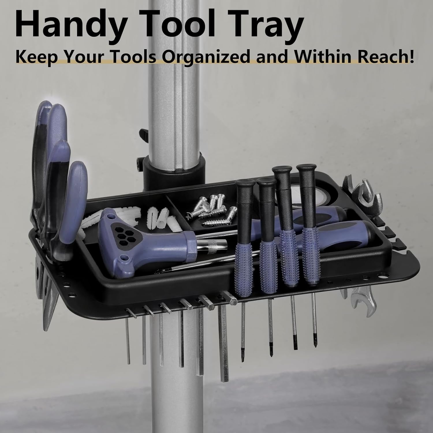 Bike Repair Stand Premium Aluminum Bike Stand for Maintenance, 68Lbs Capacity, Height-Adjustable, 360° Rotatable Clamp, Tool Tray Included