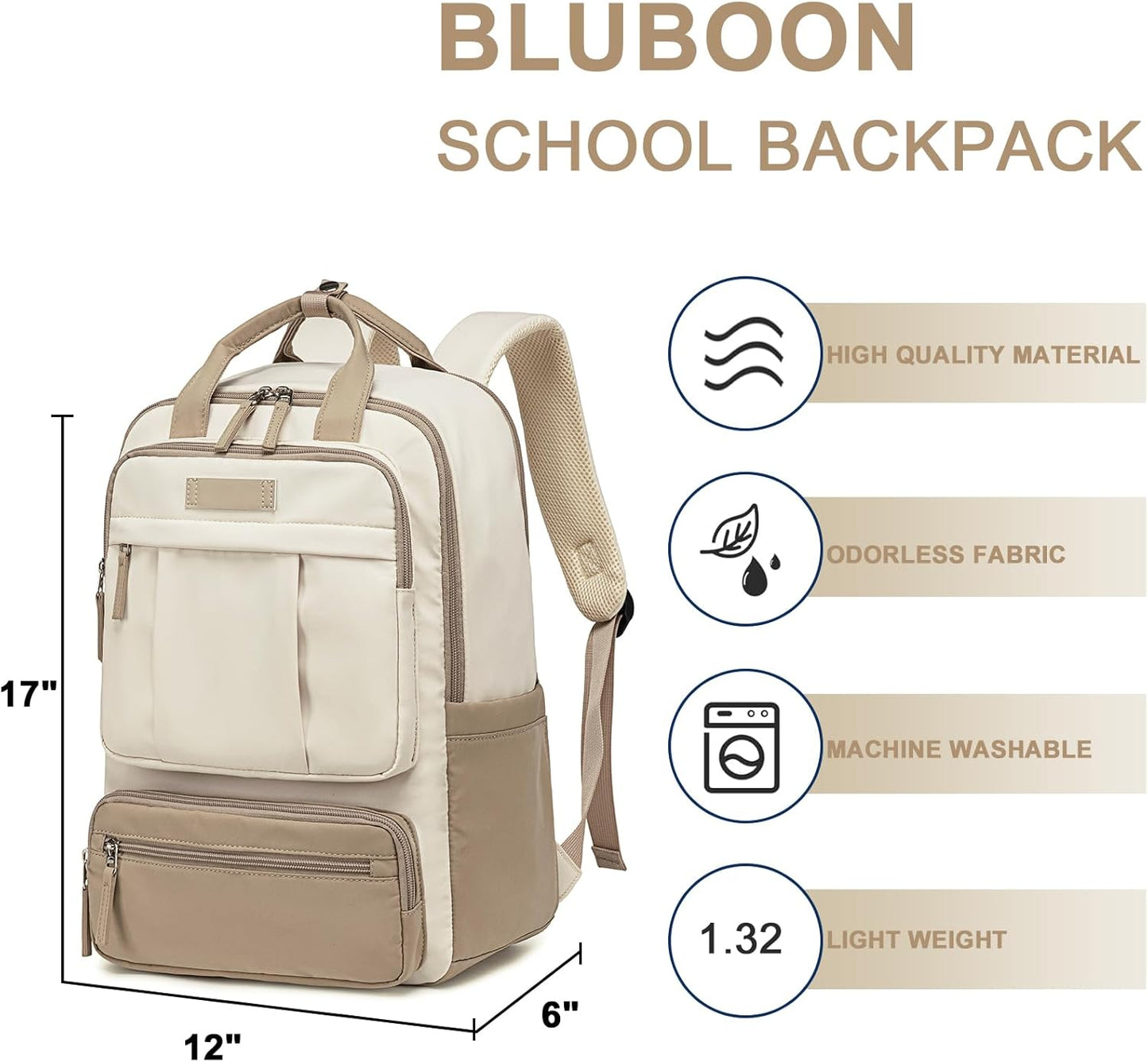 Laptop Backpack for Women Water Resistant Carry on Backpack Work Business Travel Bookbag Fashion College Schoolbag Fits 15.6 Inch Laptop Bag
