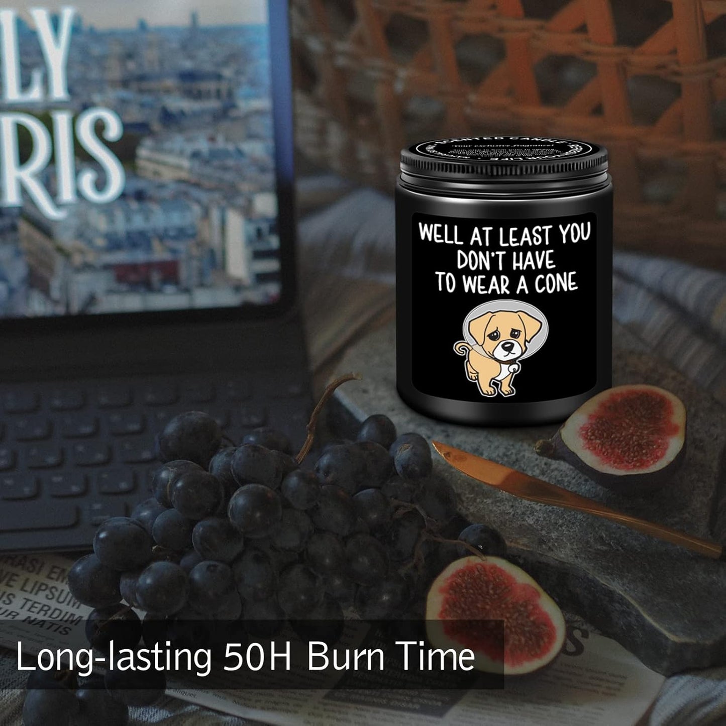 Get Well Soon Gifts for Men, Funny Gift for Him after Surgery, Feel Better Cheer up Inspirational, Sandalwood Candles for Friends Dad Brother Coworker