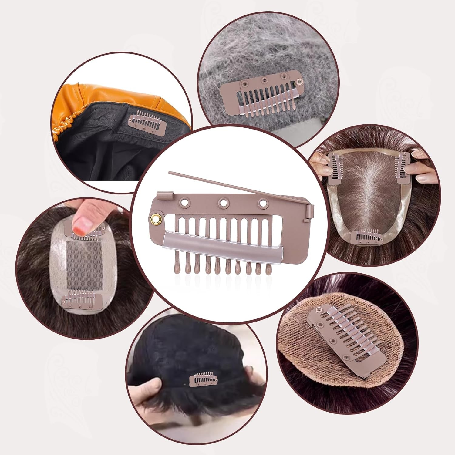 Chunni Clips with Safety Pins,8 PCS Strong Chunni Grip Dupatta Setting Clips Indian for Woman (Rose Gold)