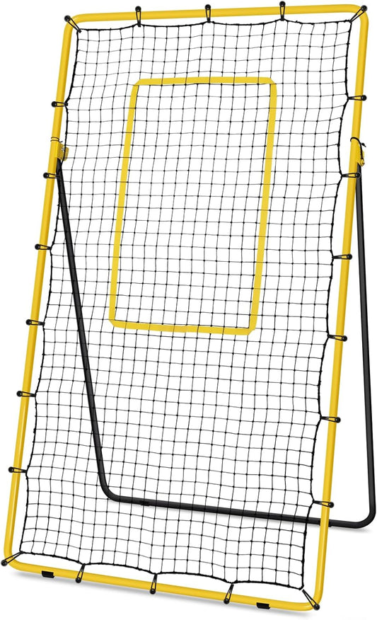 Volleyball Rebounder Net, Volleyball Training Equipment, Bounce Back Net for Volley Ball Practice with 5 Adjustable Rebound Angles 7X4 Ft