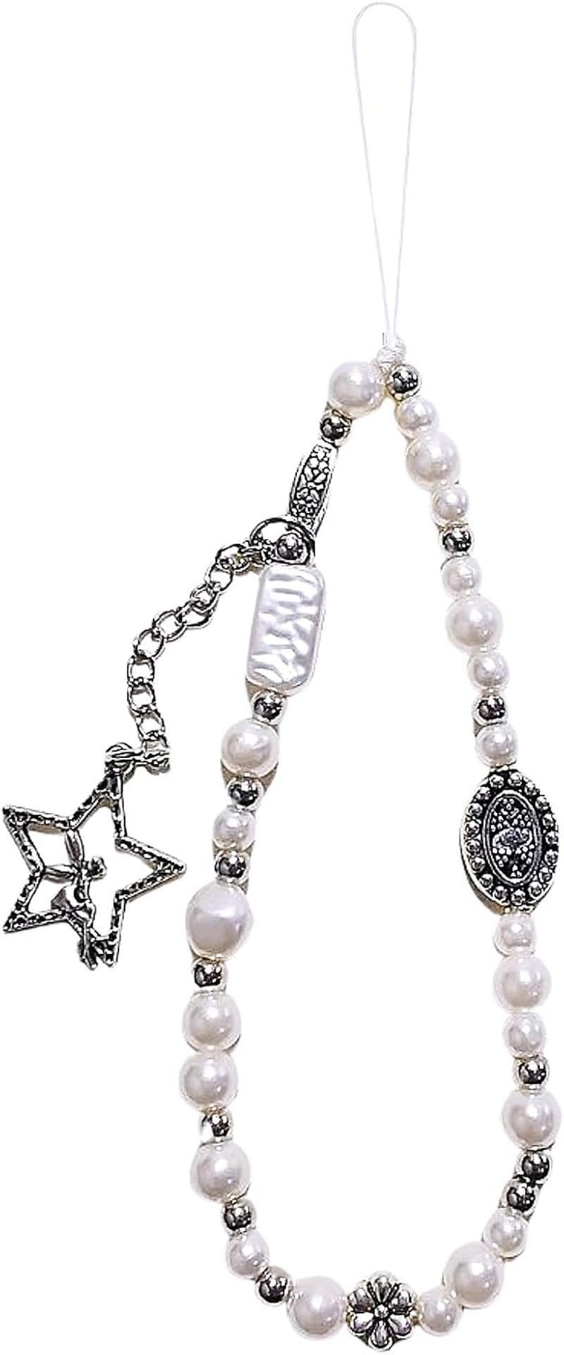 Beaded Camera Wrist Strap Cute Pearl Digital Camera Charm Lanyard