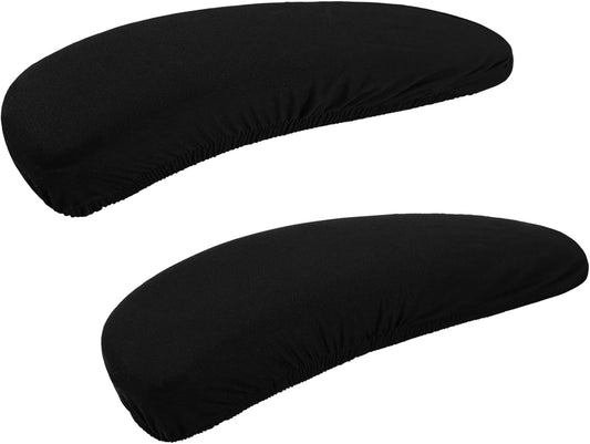Stretch Printed Office Chair Armrest Covers, 2 Pcs Soft Fit Removable Washable Computer Desk Chair Arm Covers Protector, Black