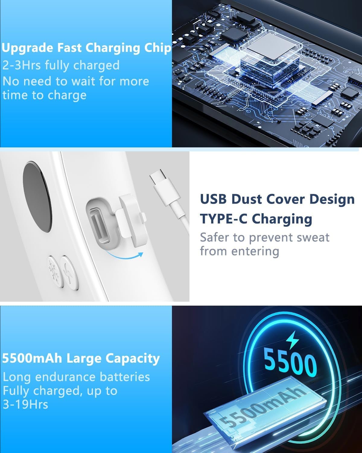 Neck Fans That Blow Cold Air Rechargeable,Neck Fan Air Conditioner Personal Cooling Device,Portable Battery Powered Silent Headphones round Leafless Necklace AC Fan for Women Men Adults Kids White