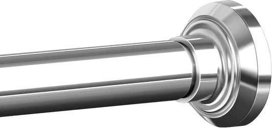 Shower Curtain Rod 33 to 72 Inches, 1 Inch Stainless Steel Adjustable Spring Tension Rods No Drill for Bathroom, Closet, Window, Room Divider, Never Rust, Non Slip, Chrome