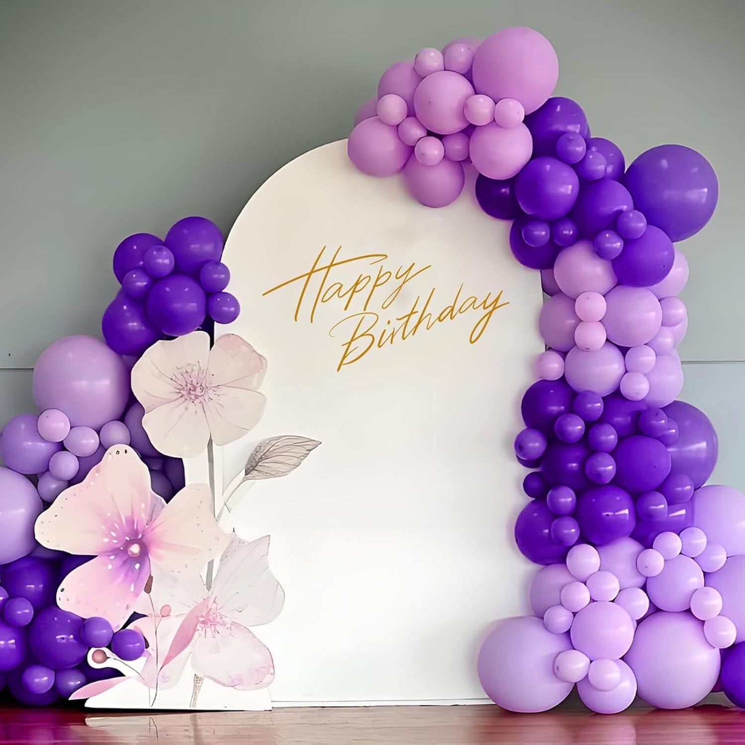 120Pcs Dark Purple Balloons, 18 12 10 5 Inch Purple Balloons Different Sizes Balloon Arch Kit for Graduation Birthday Wedding Baby Shower Party Decorations