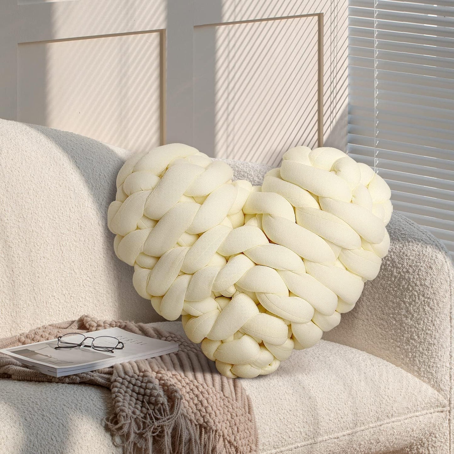 Sympathy Gift Baskets - Condolences Gift Basket for Loss of Loved One/Mom/Dad/Husband - Bereavement Grief Gifts - Sorry for Your Loss Grieving Care Package Gift Box for Women Men Friend (Ivory Pillow)