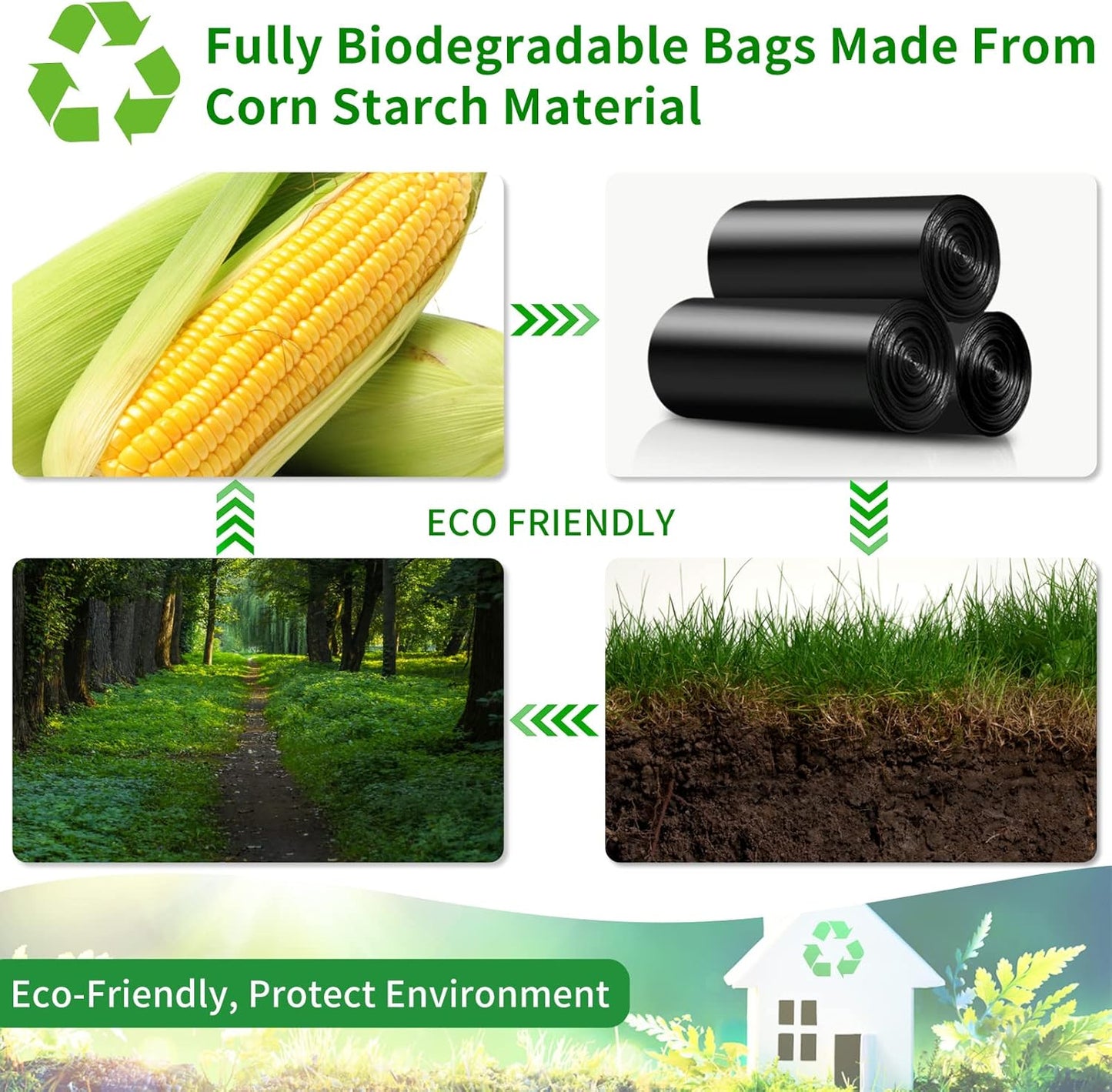 Portable Toilet Bags for Camping – 8 Gallon Biodegradable Compostable Waste Bags for 5 Gallon Bucket Toilet, Extra Thick Leak-Proof Porta Potty Bags for Outdoor, Travel, Car, Hiking & Boating