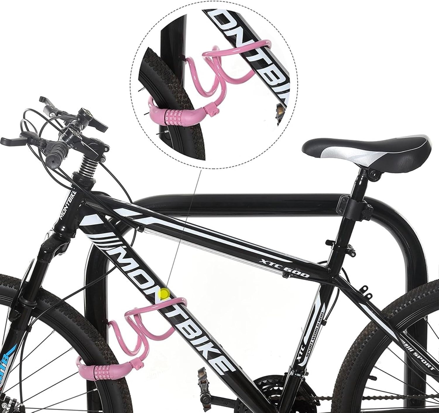 Bike Lock, Bicycle Lock 4 Feet Cable Lock 1/2 Inch Resettable Bike Lock Combination with Mounting Bracket, Bike Accessories for Bicycle, Electric Scooter, Motorcycle