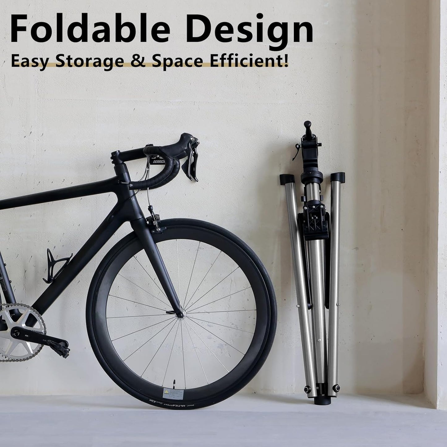 Bike Repair Stand Premium Aluminum Bike Stand for Maintenance, 68Lbs Capacity, Height-Adjustable, 360° Rotatable Clamp, Tool Tray Included