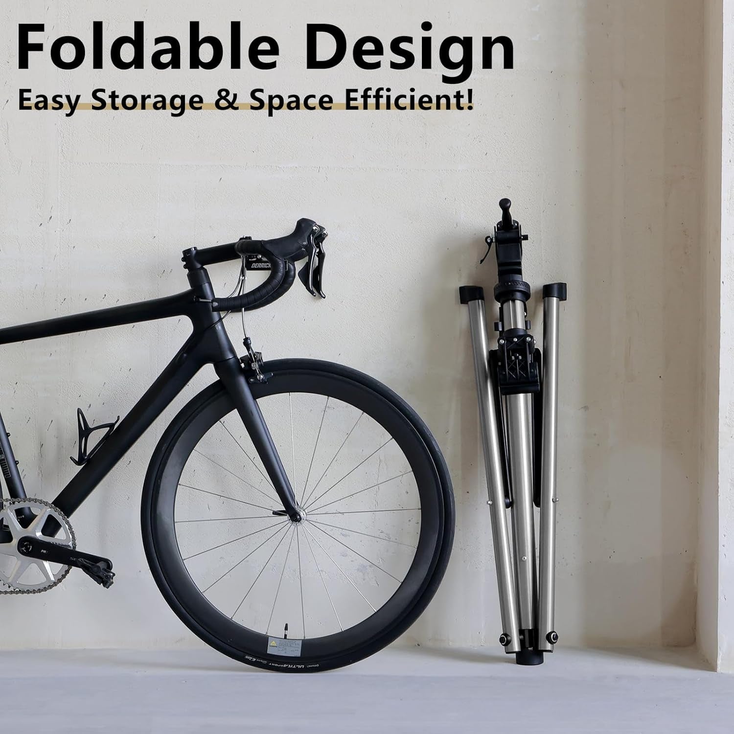 Bike Repair Stand Premium Aluminum Bike Stand for Maintenance, 68Lbs Capacity, Height-Adjustable, 360° Rotatable Clamp, Tool Tray Included