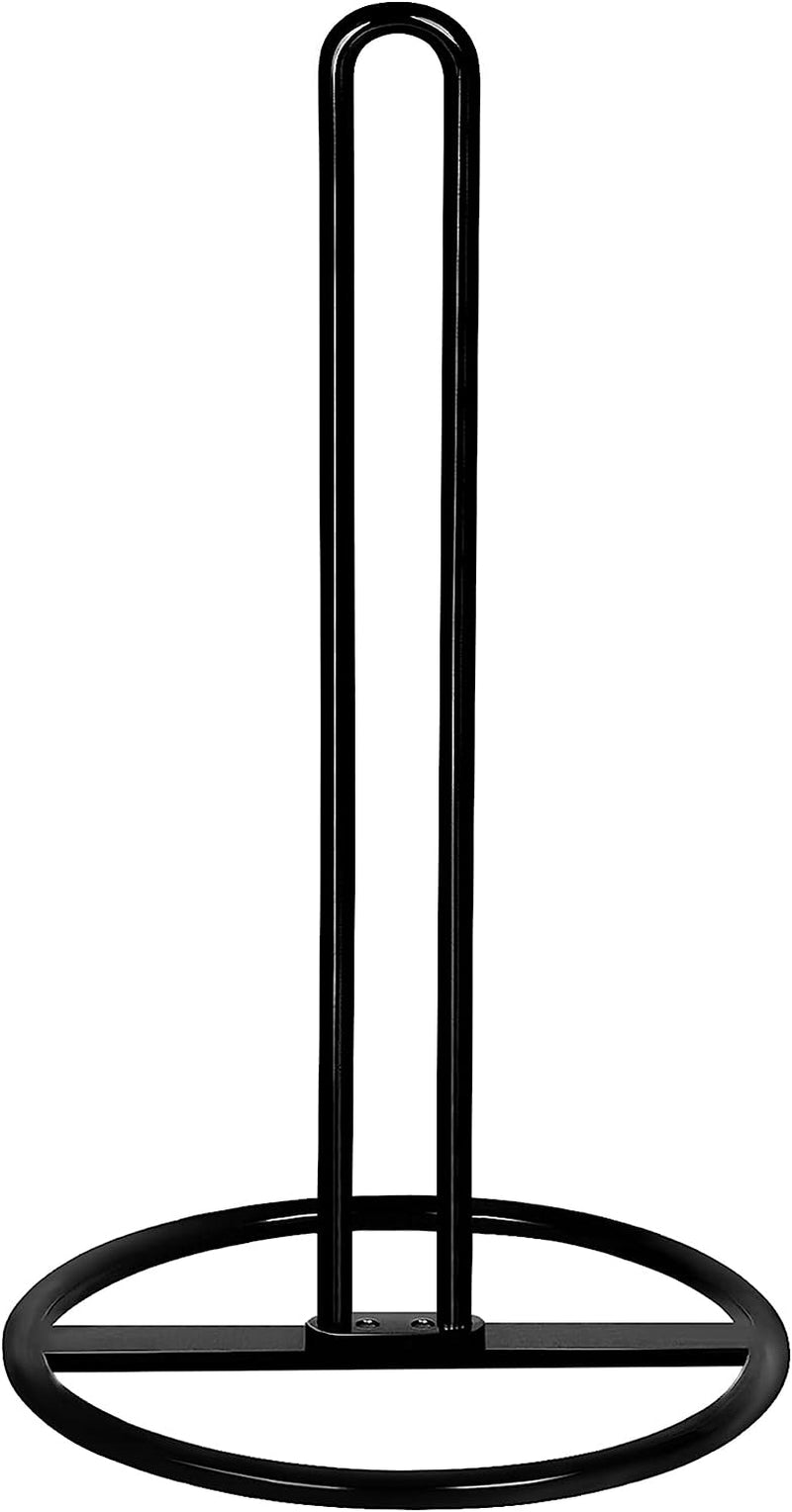 Paper Towel Holder Countertop, , Kitchen Paper Towel Stand Holder for Kitchen Organization and Storage, Paper Towel Holders for Standard and Large Size Rolls (Black)