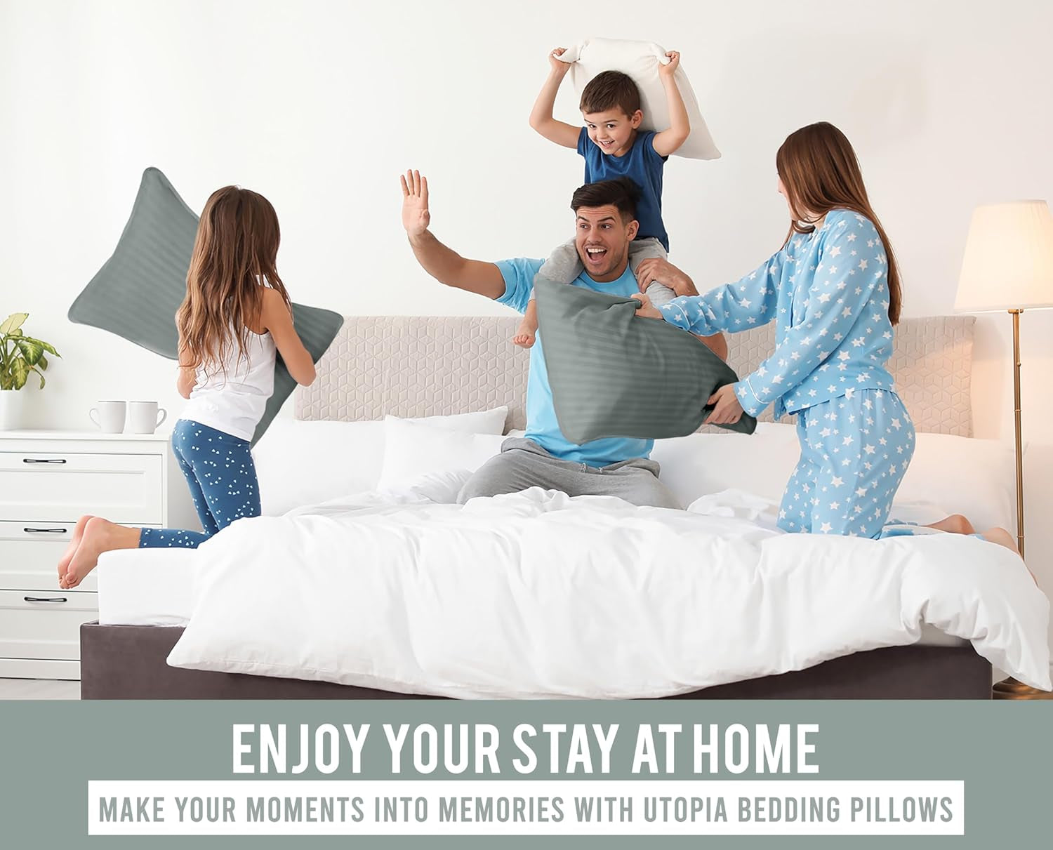 Bed Pillows for Sleeping Queen Size (Light Grey), Set of 2, Cooling Hotel Quality, for Back, Stomach or Side Sleepers