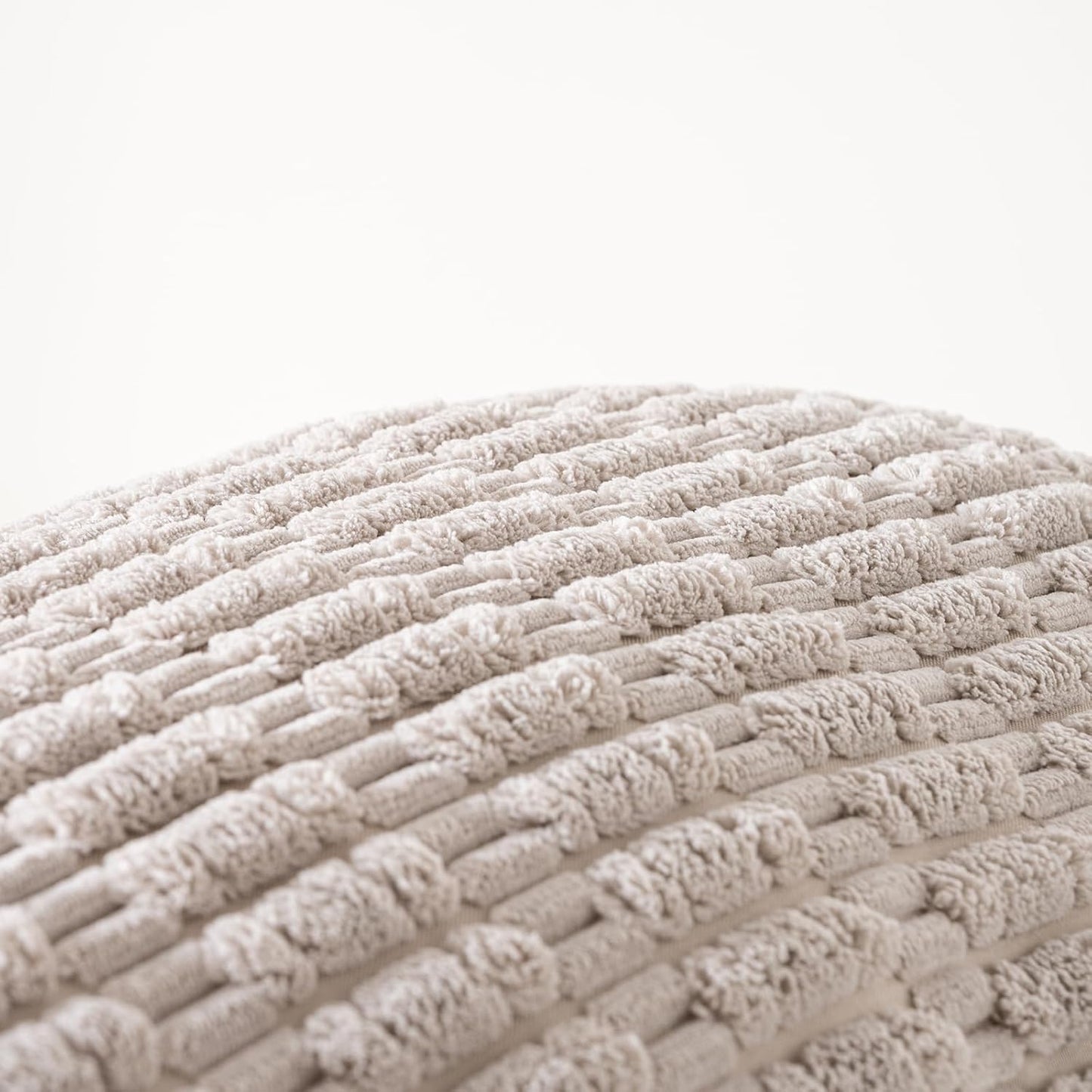 Taupe Long Lumbar Decorative Throw Pillow Covers 14X36 Inch for Bed Couch Bed Sofa, Rustic Farmhouse Boho Room Decor, Soft Striped Corduroy Rectangle Cushion Case 35X91 Cm