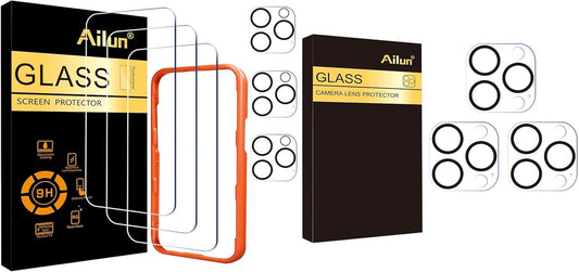 3 Pack Screen Protector for Iphone 16 Pro Max + 3P Lens Protector and 3P Lens Protector for Iphone 16 Pro/16 Pro Max