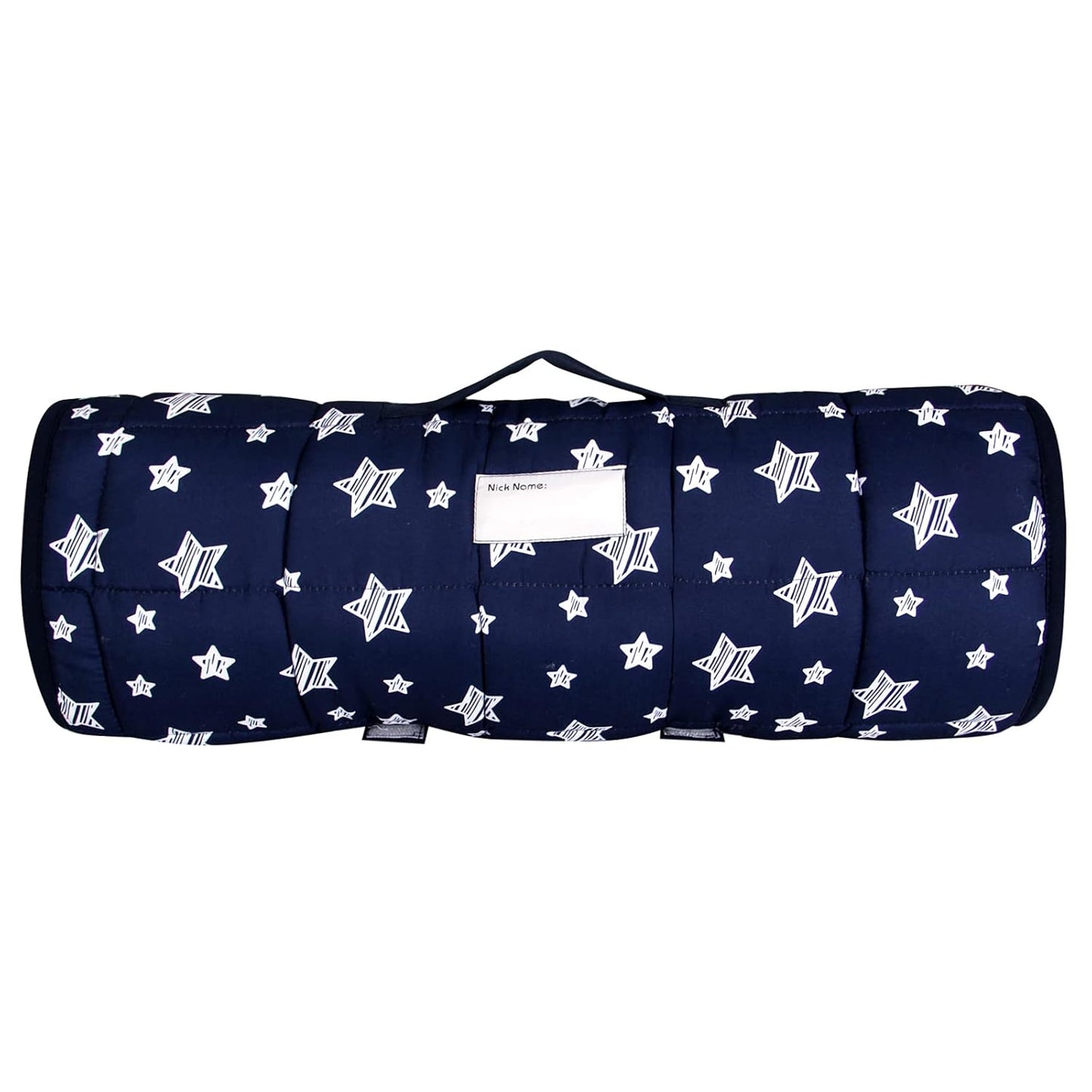 Toddler Nap Mat Boy Navy and Fleece Minky Blanket, Lightweight and Soft Perfect for Kids Preschool, Daycare, Travel Sleeping Bag for Boys, 21" X 50" Fit on a Standard Cot