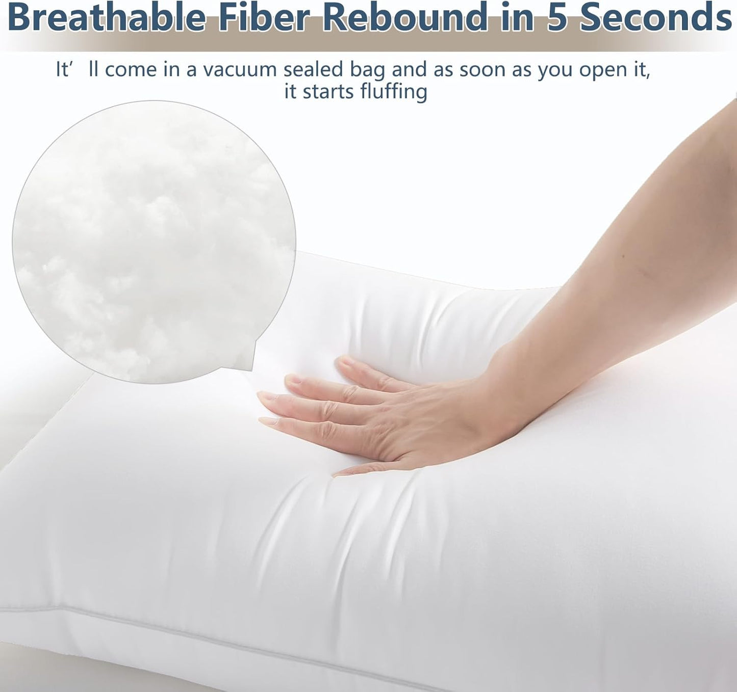 Pillows Queen Size Set of 2, Hotel Quality Bed Pillows for Sleeping 2 Pack, Cooling Pillows for Side Back and Stomach Sleepers, down Alternative Luxury Soft Supportive Fluffy Pillows (18X28)